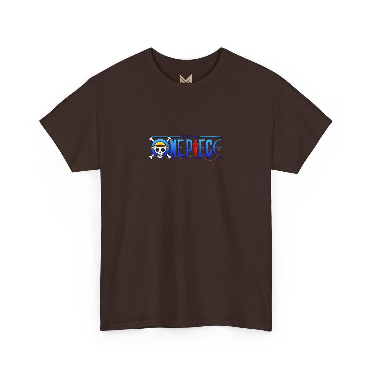 One Piece Anime Tee — White 'King' Pirate Skull Chest & Back Graphic Shirt