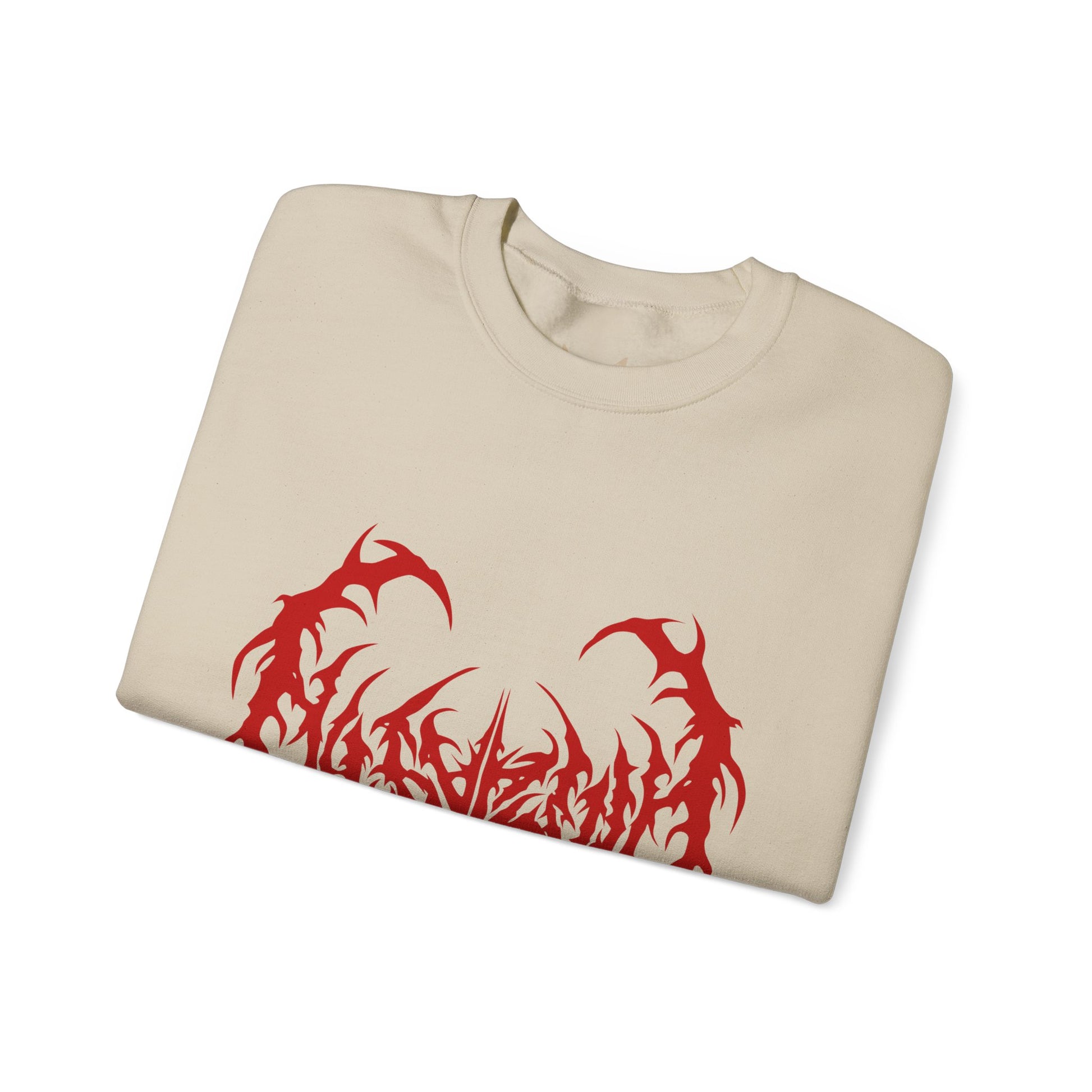 Gothic Graphic Sweatshirt, Trendy Unisex Crewneck, Perfect for Concerts, Casual Outings, Gift for Music Lovers, Halloween Apparel Printify