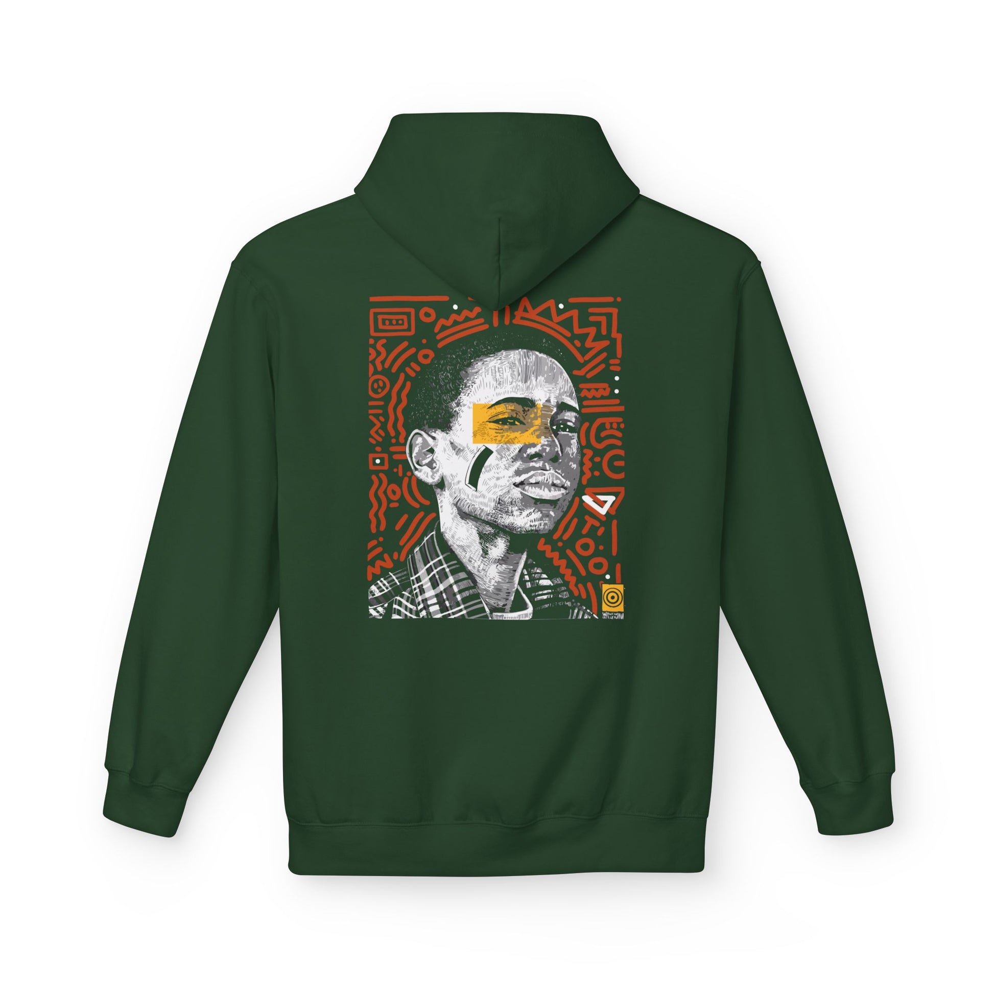 Artistic Fleece Hoodie with Unique Graphic Print for Comfort, Casual Wear, Gift for Art Lovers, Unisex Hip Hop Style Printify