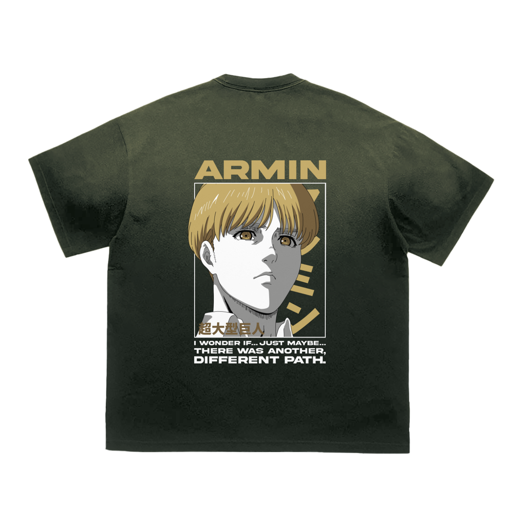 Armin | Attack on titan | Tiger Stripe Gradient Washed T-Shirt ODMPOD