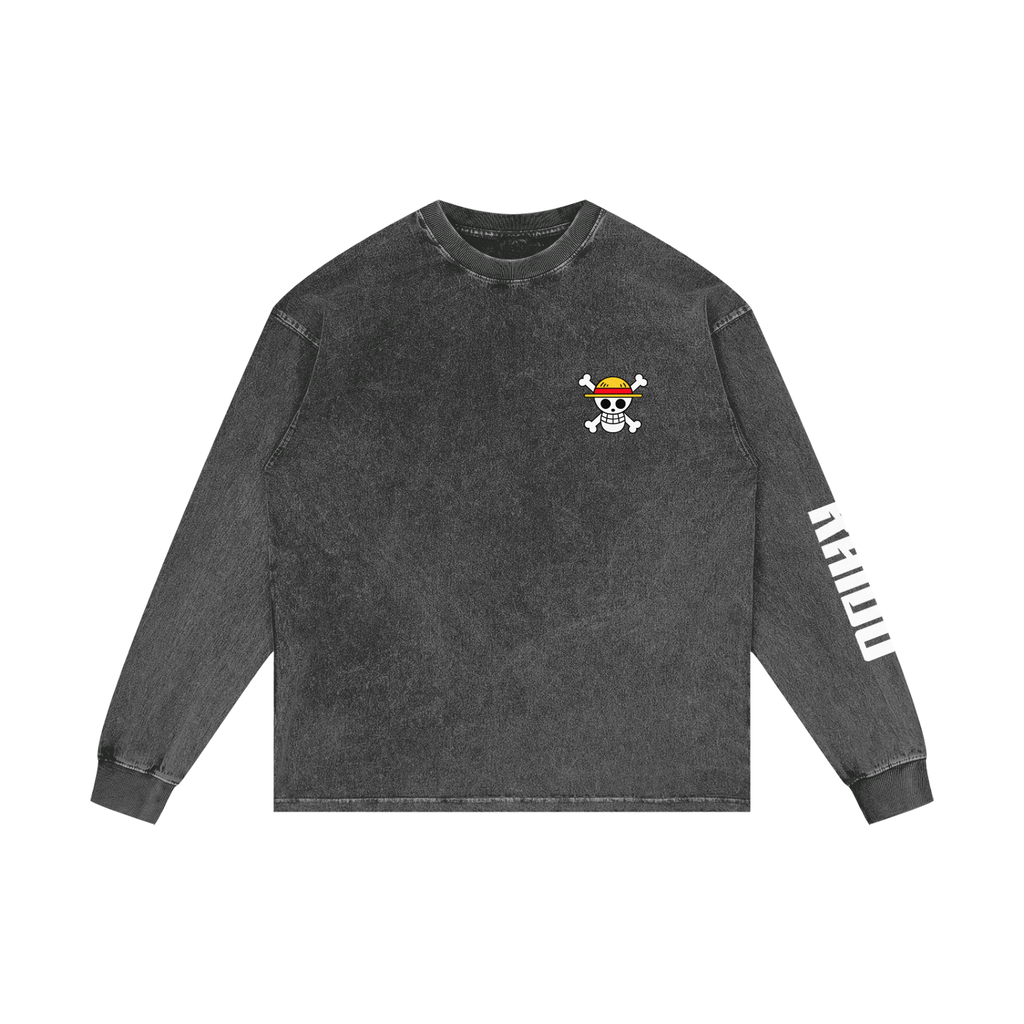 Kiado | One Piece | Acid Wash Oversize Long Sleeve T-Shirt ODMPOD