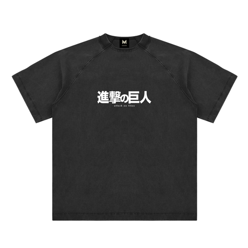 Attack Titan | Attack On Titan | Vintage Washed Raglan Cotton T-Shirt ODMPOD