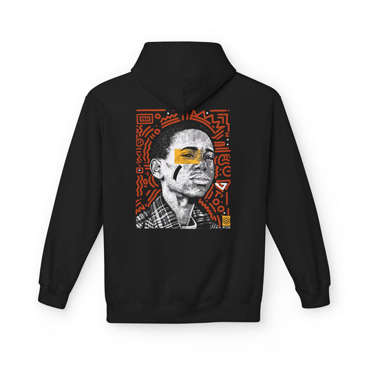 Artistic Fleece Hoodie with Unique Graphic Print for Comfort, Casual Wear, Gift for Art Lovers, Unisex Hip Hop Style Printify
