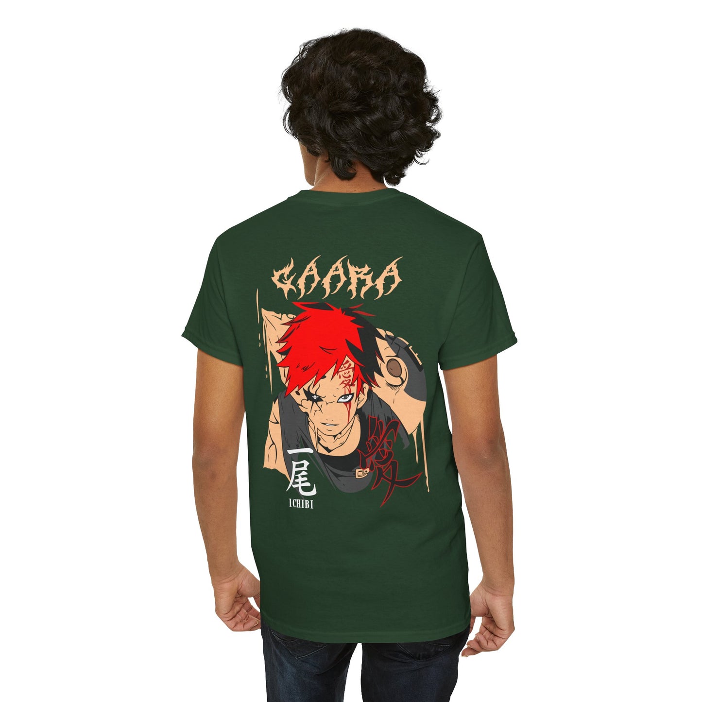 Gaara Graphic Tee — Anime Character Back Print T-Shirt