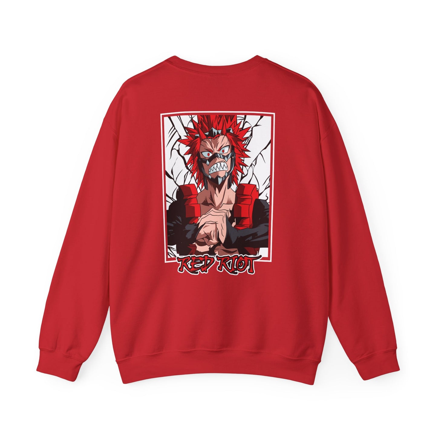 Crewneck Sweatshirt — Red Riot Anime Graphic (Keep Riot)