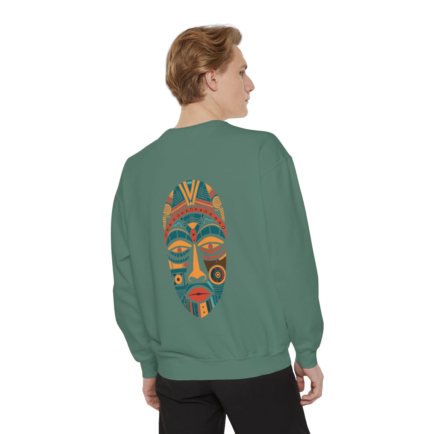 Artistic Unisex Sweatshirt - Colorful Face Design, Cozy Casual Wear, Perfect for Gifts, Fall Fashion, Unique Style Printify