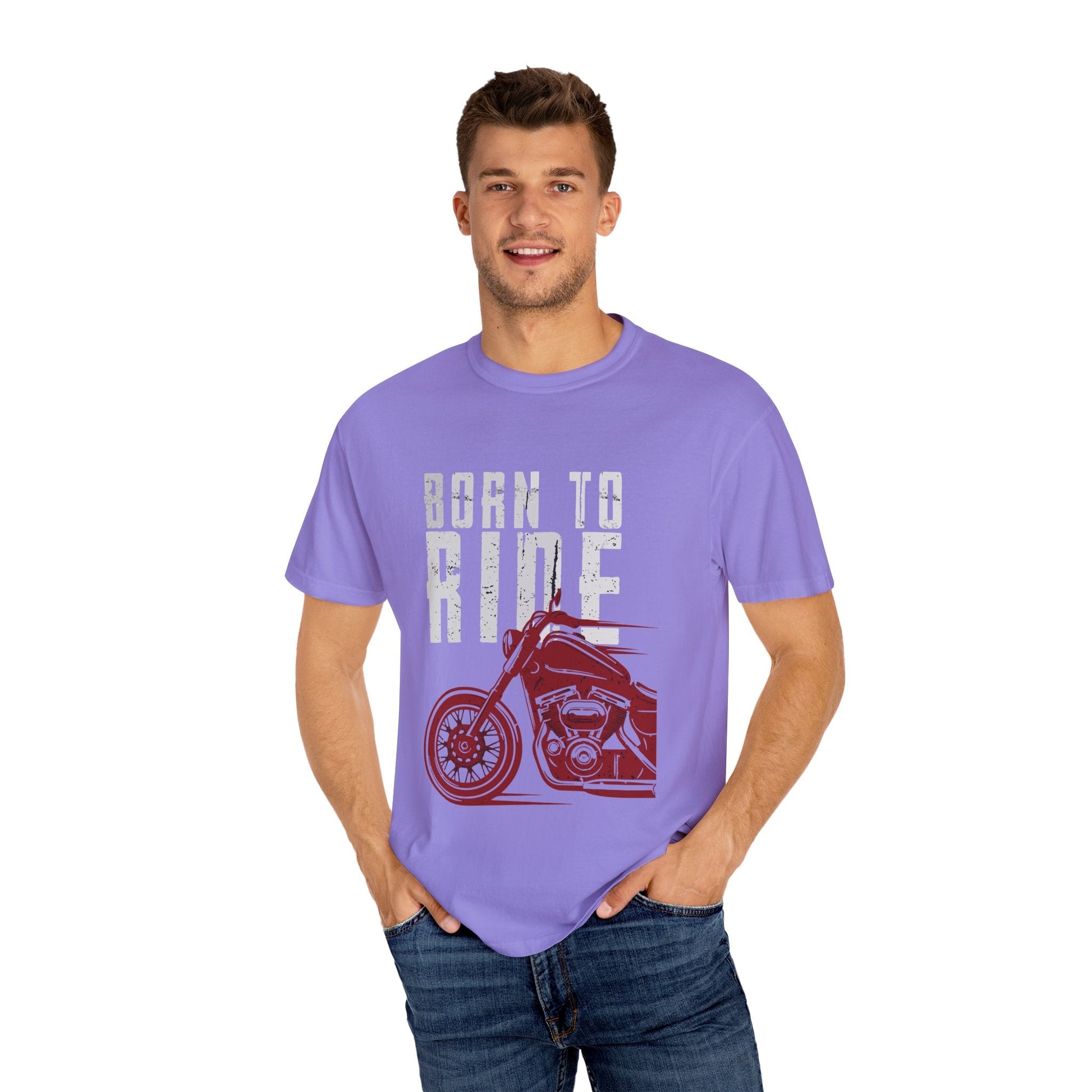 Born to Ride Motorcycle T-Shirt, Unisex Tee, Biker Apparel, Gift for Motorcycle Lovers, Casual Wear, Adventure Enthusiast Shirt - Maklenn