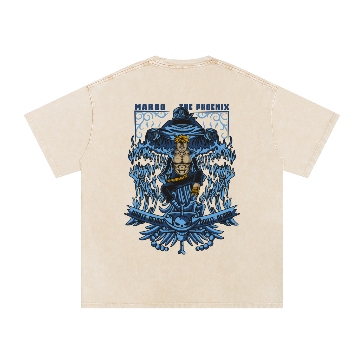 Marco | The Phoenix | One Piece | Snow Washed Oversized T-Shirt