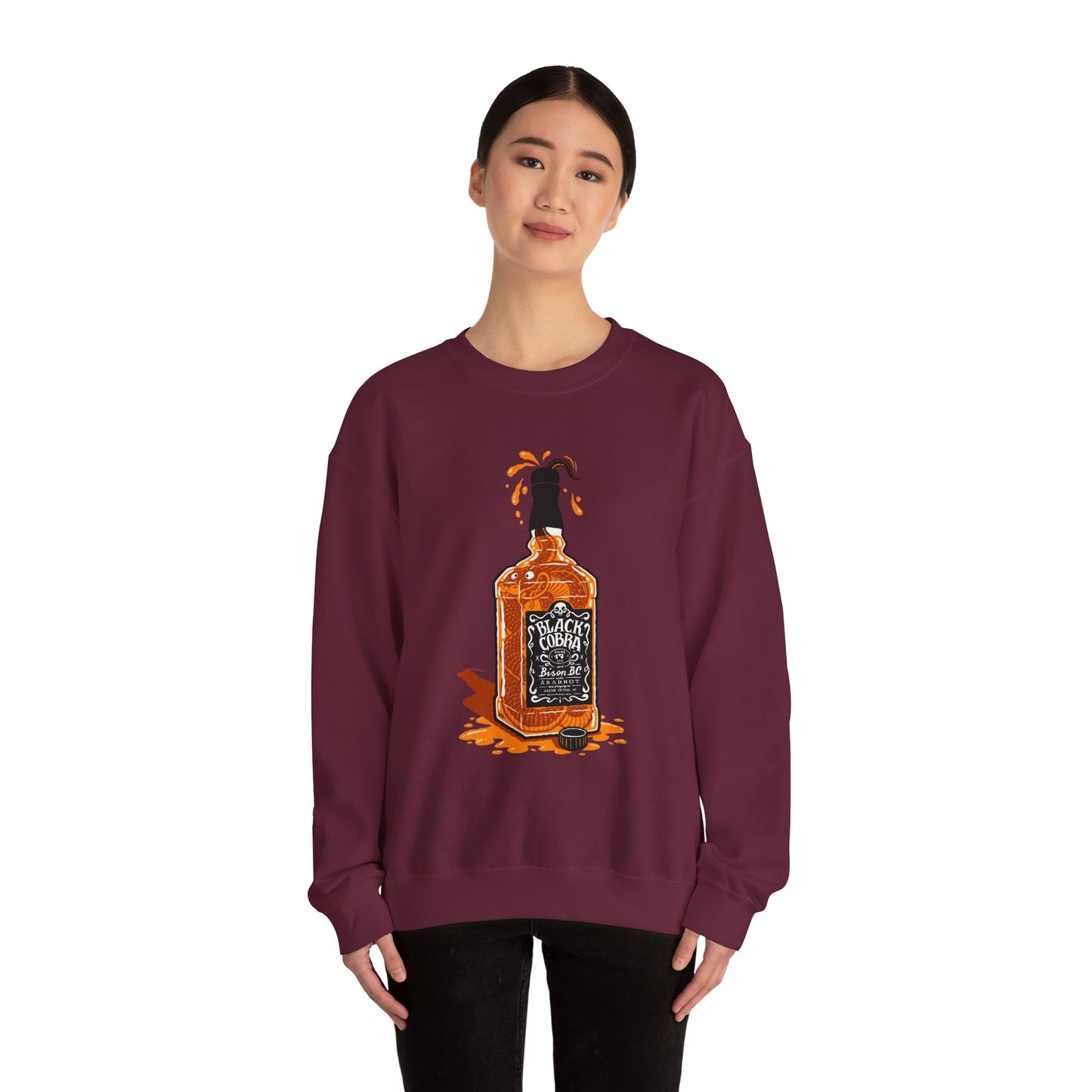 Whiskey Splash Sweatshirt, Cozy Unisex Sweatshirt, Casual Fall Fashion, Perfect Gift for Whiskey Lovers, Comfortable Crewneck Printify