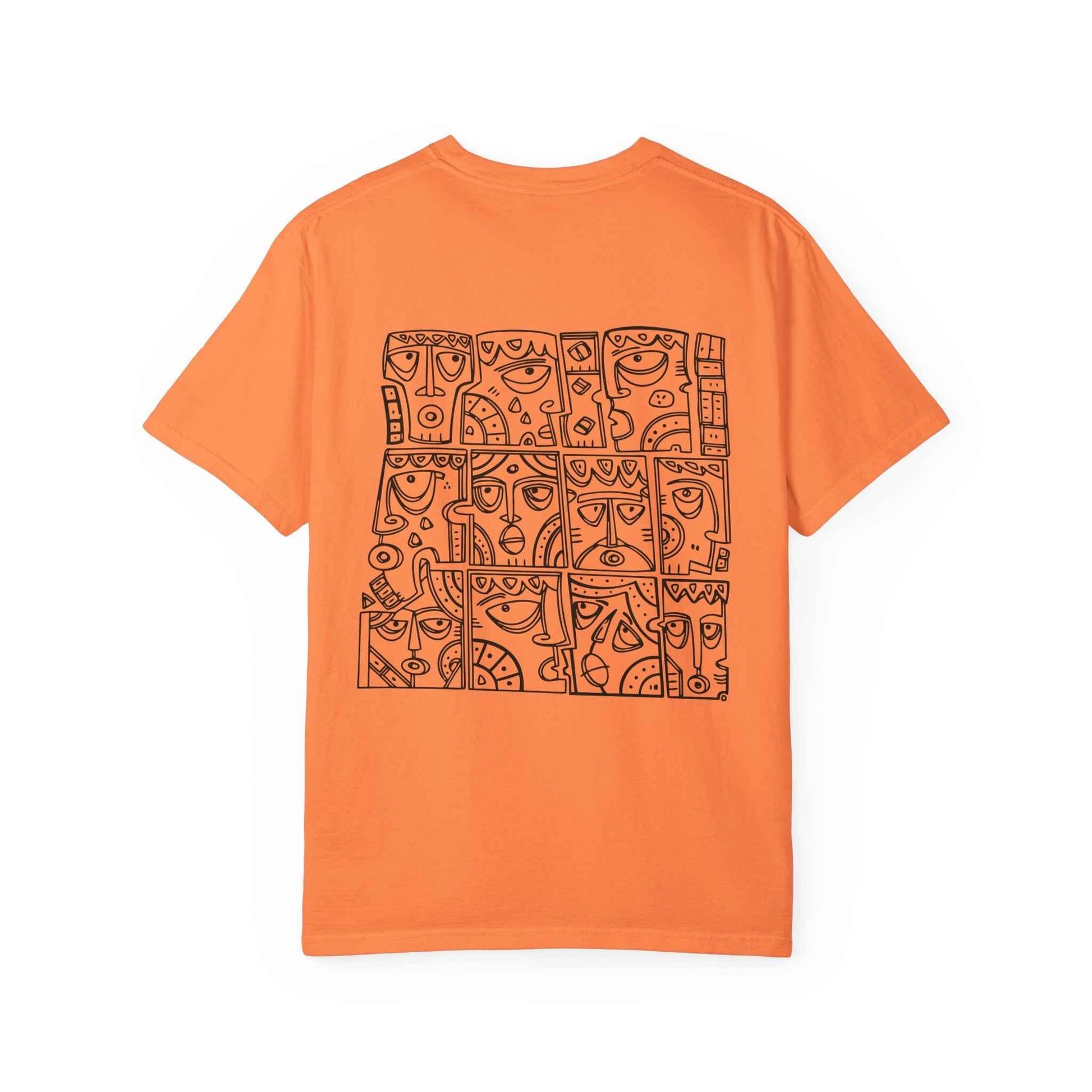 Artistic Garment-Dyed T-Shirt, Unisex Graphic Tee, Unique Casual Wear, Statement Top, Gift for Art Lovers, Everyday Comfort Tee