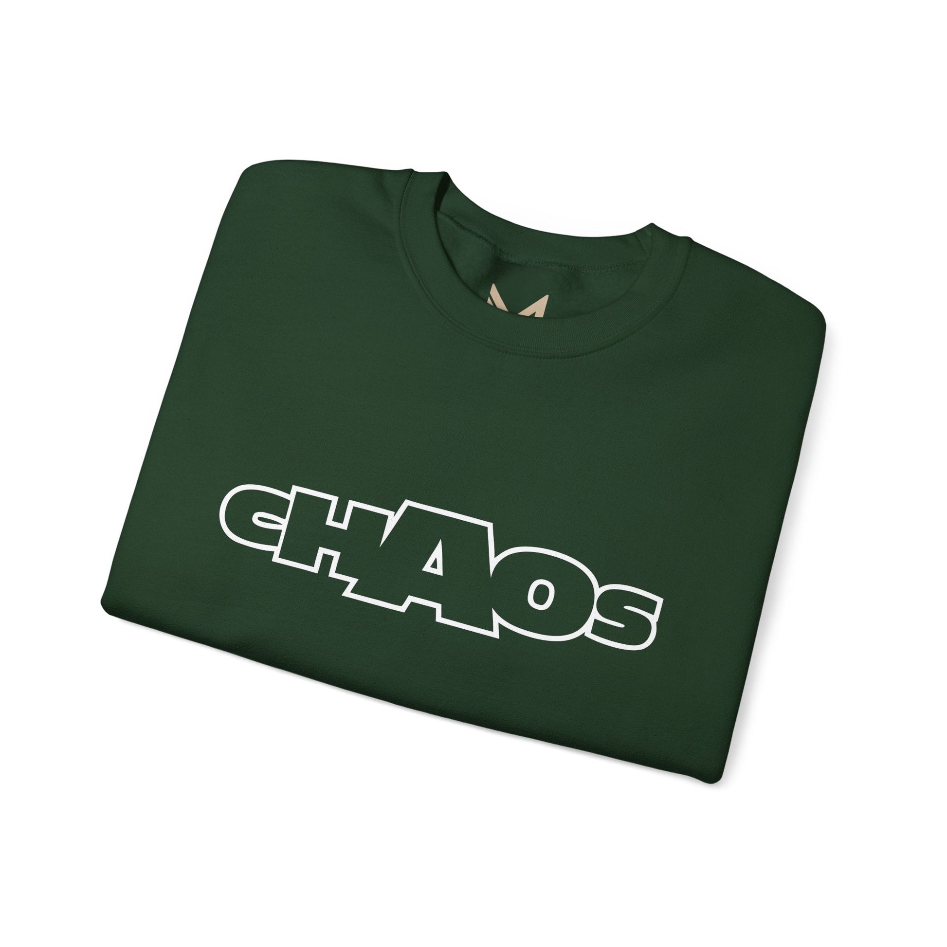 Chaos Unisex Heavy Blend™ Crewneck Sweatshirt | Cozy Streetwear, Casual Outfit, Trendy Gift, Everyday Wear, Graphic Apparel, Unisex Top - Maklenn