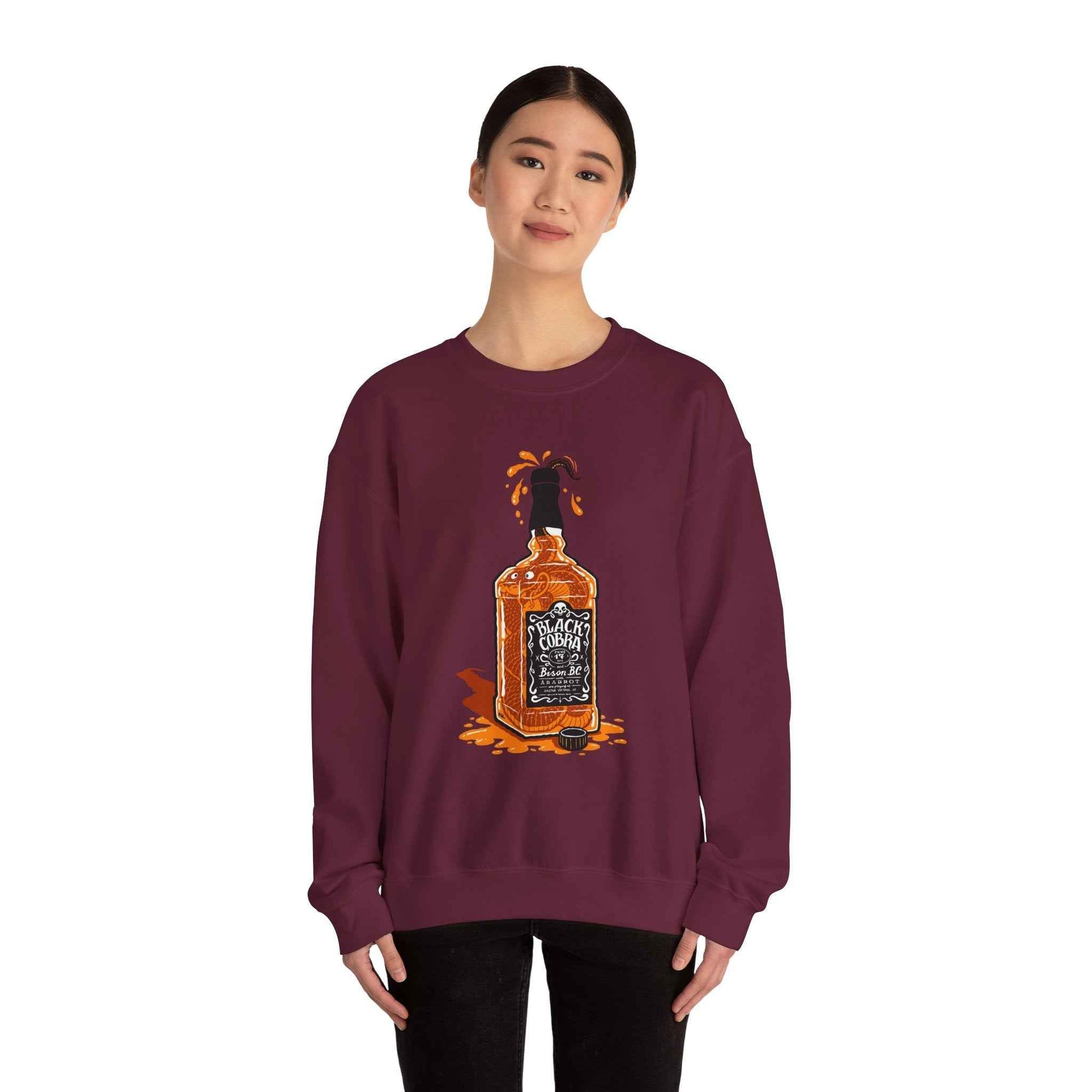 Whiskey Splash Sweatshirt, Cozy Unisex Sweatshirt, Casual Fall Fashion, Perfect Gift for Whiskey Lovers, Comfortable Crewneck