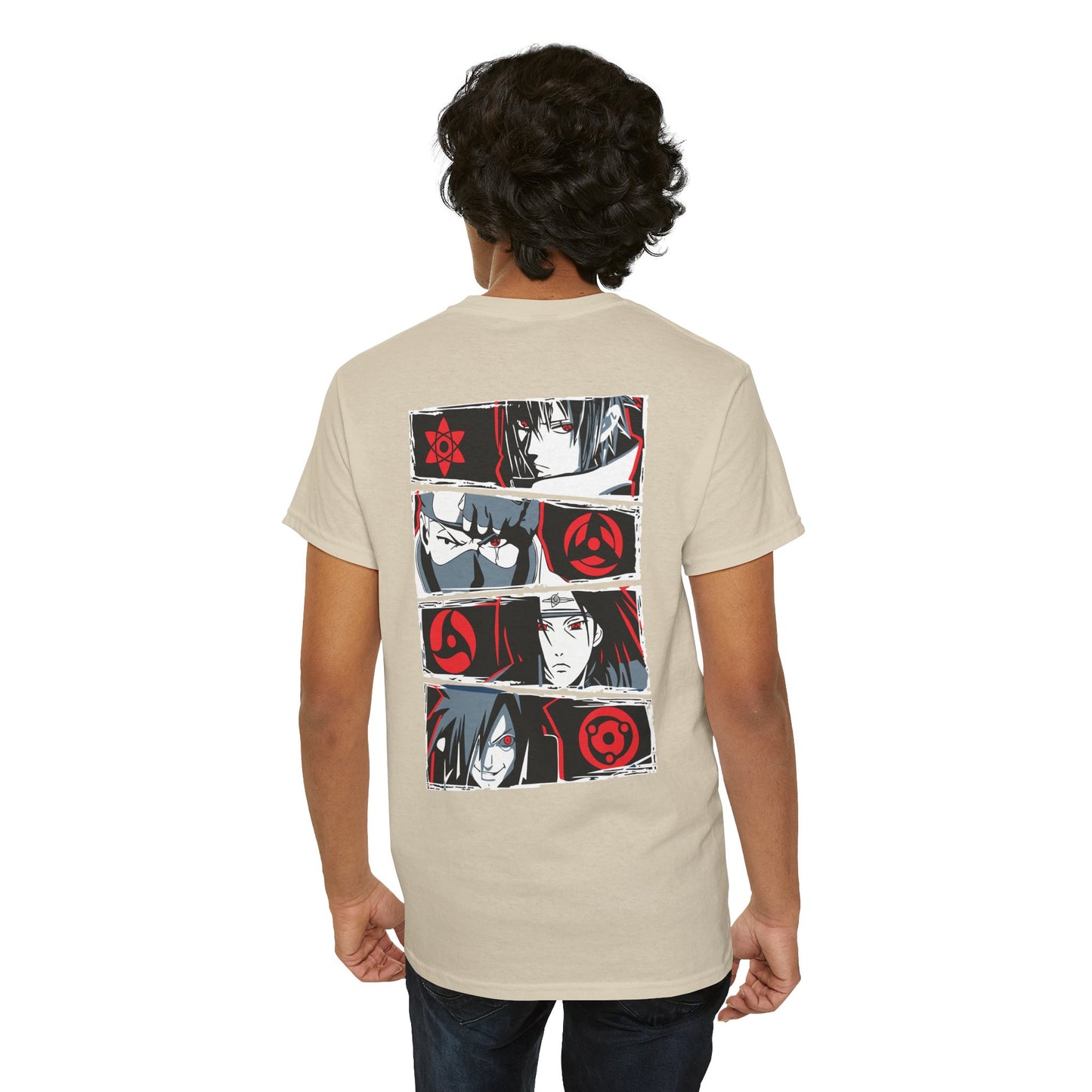 Anime Eyes Graphic Tee — Manga Character Panel Back Print