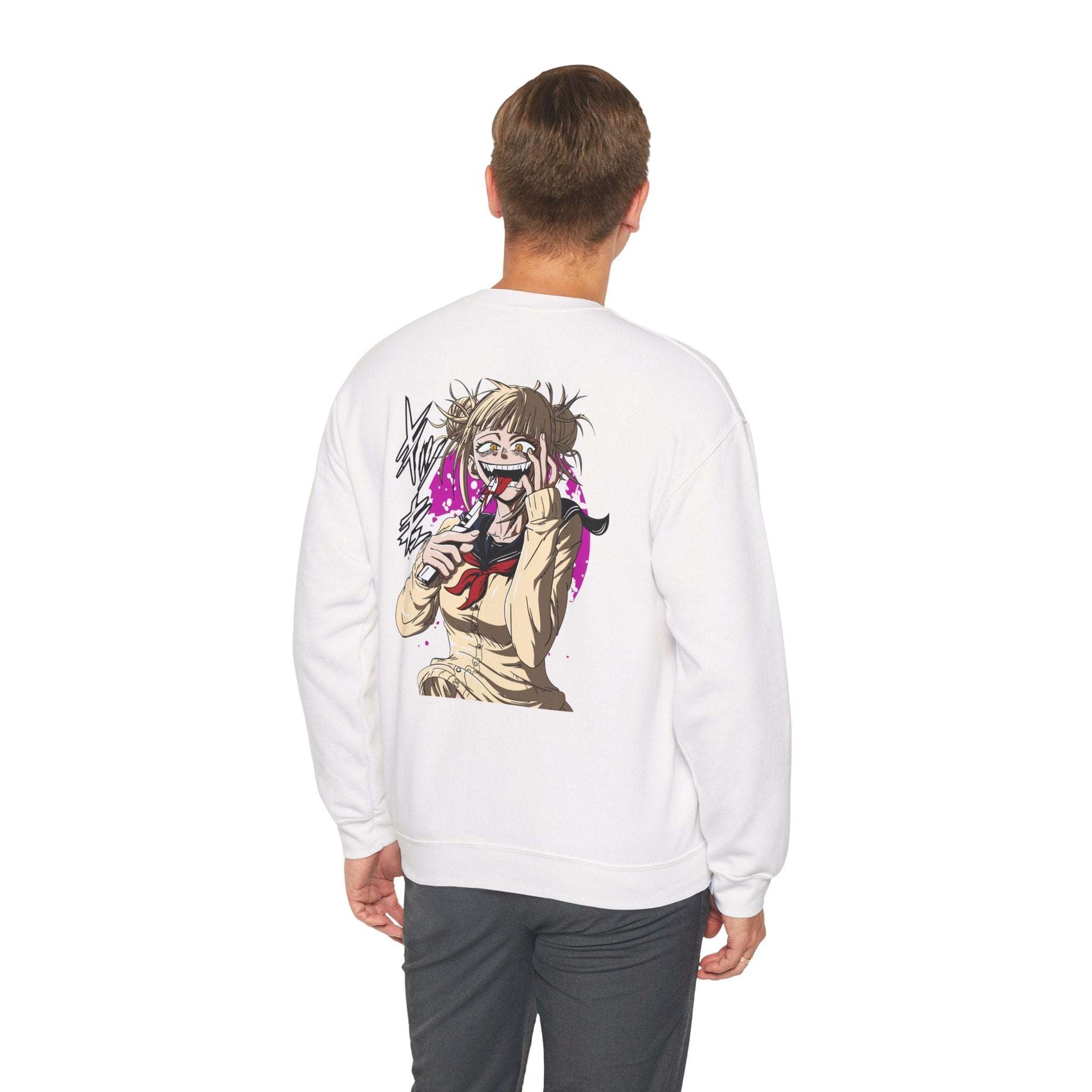 Anime Graphic Crewneck Sweatshirt — Toga Himiko Illustration & Japanese Logo Maklenn Anime Graphic Crewneck Sweatshirt — Toga Himiko Illustration & Japanese Logo Sweatshirt Maklenn www.maklenn.com India 33.23