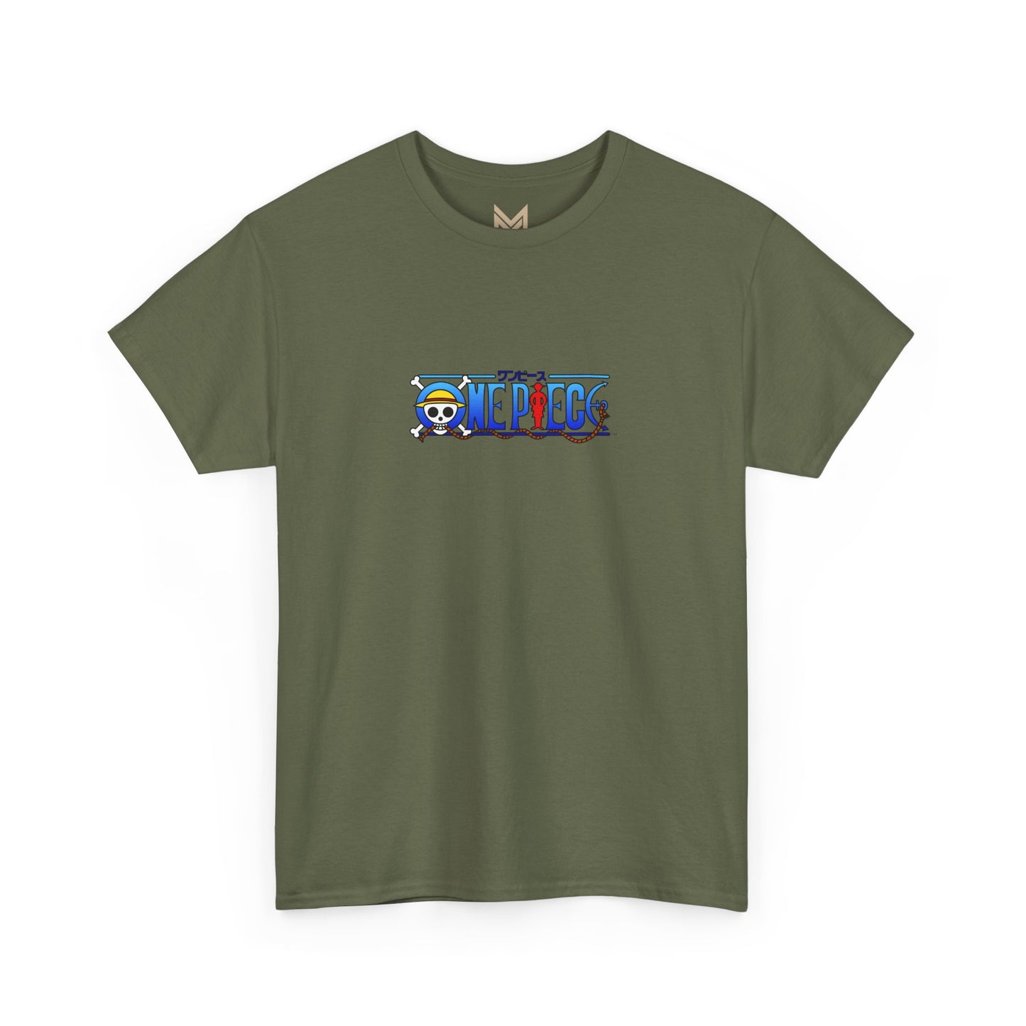 One Piece Anime Tee — White 'King' Pirate Skull Chest & Back Graphic Shirt