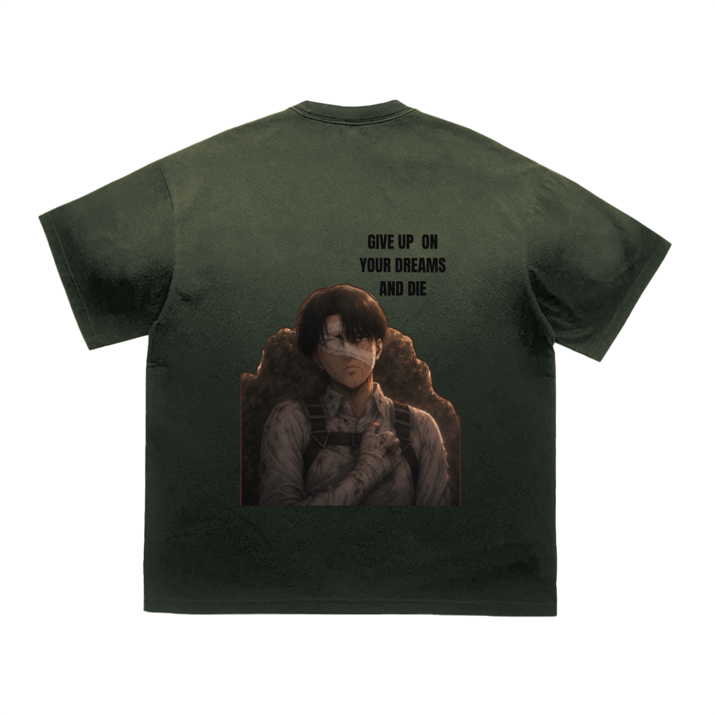 Levi Ackerman | Attack On Titan | Tiger Stripe Gradient Washed T-Shirt ODMPOD