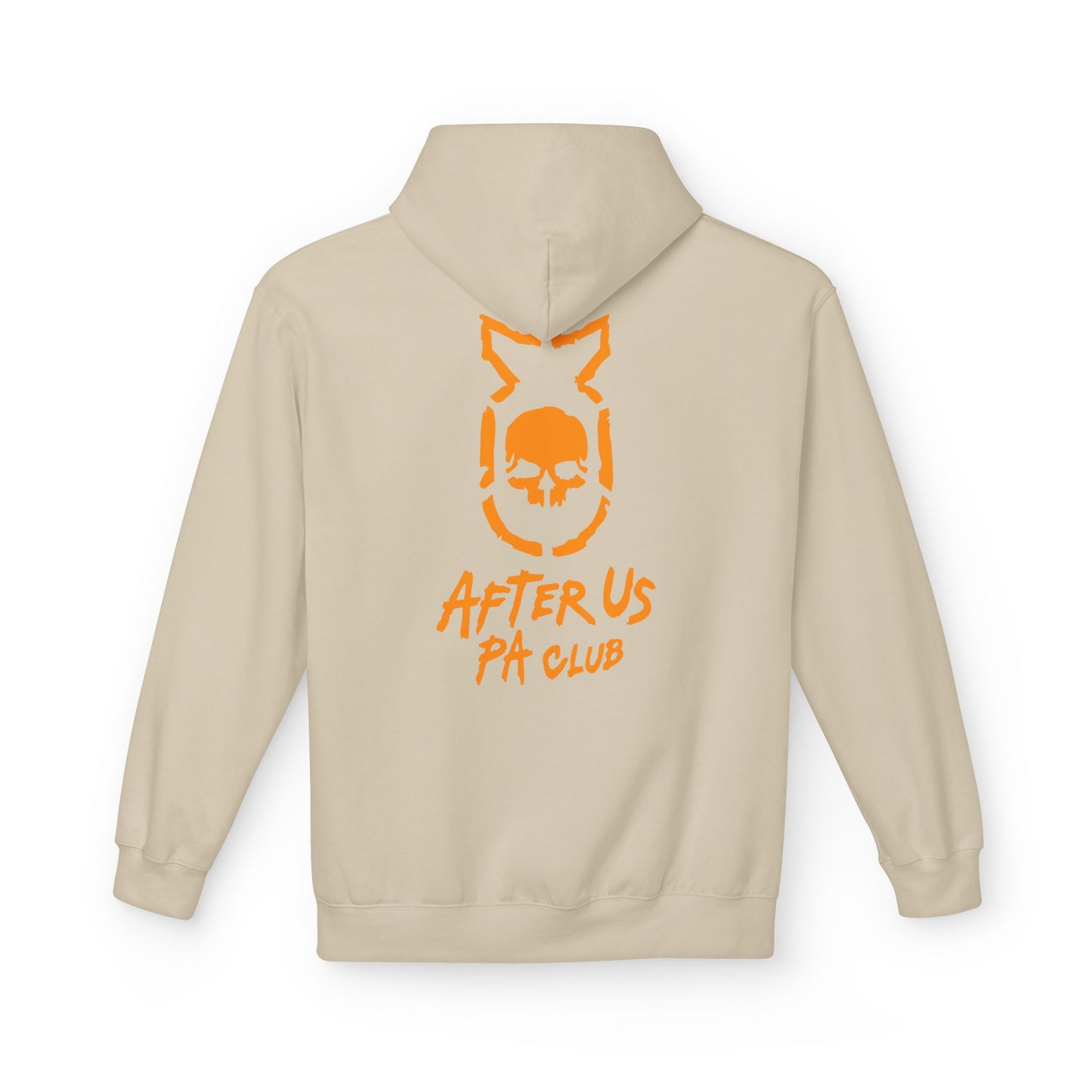 Edgy Unisex Fleece Hoodie - After Us PA Club, Casual Streetwear, Gift for Music Lovers, Home Lounge Wear, Unique Graphic Design Printify