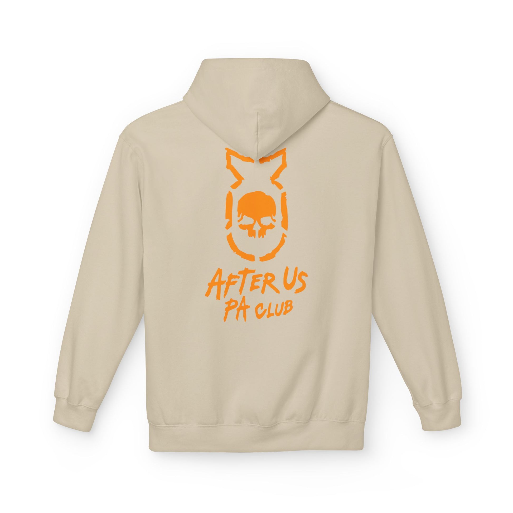 Edgy Unisex Fleece Hoodie - After Us PA Club, Casual Streetwear, Gift for Music Lovers, Home Lounge Wear, Unique Graphic Design Printify
