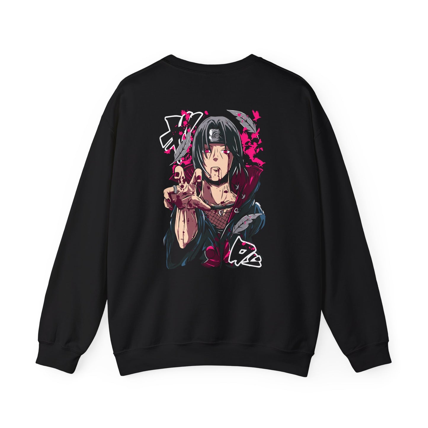 Anime Itachi Uchiha Crewneck Sweatshirt – Vintage Sharingan Graphic