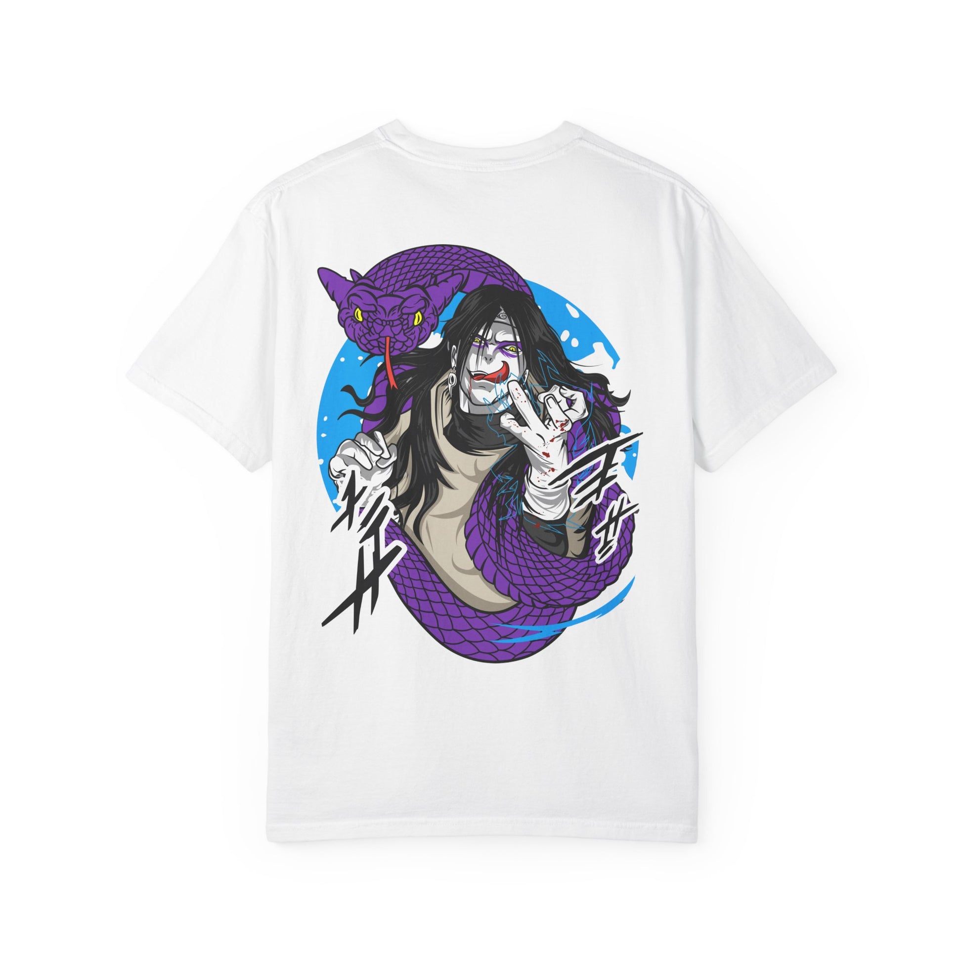 Snake Demon Graphic T-Shirt — Anime Horror Back Print Printify
