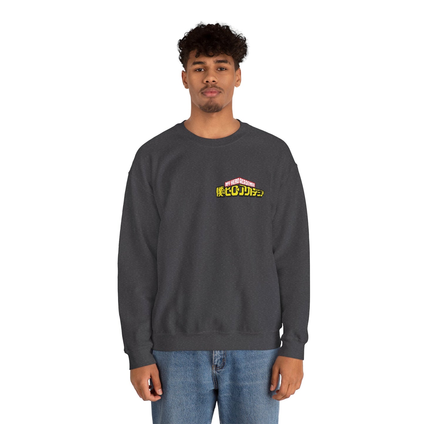 Anime Graphic Crewneck Sweatshirt — Toga Himiko Illustration & Japanese Logo