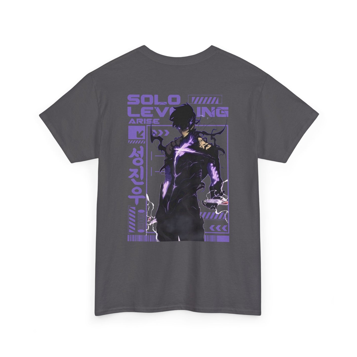 Solo Leveling Graphic Tee — Anime Manga Backprint Shirt