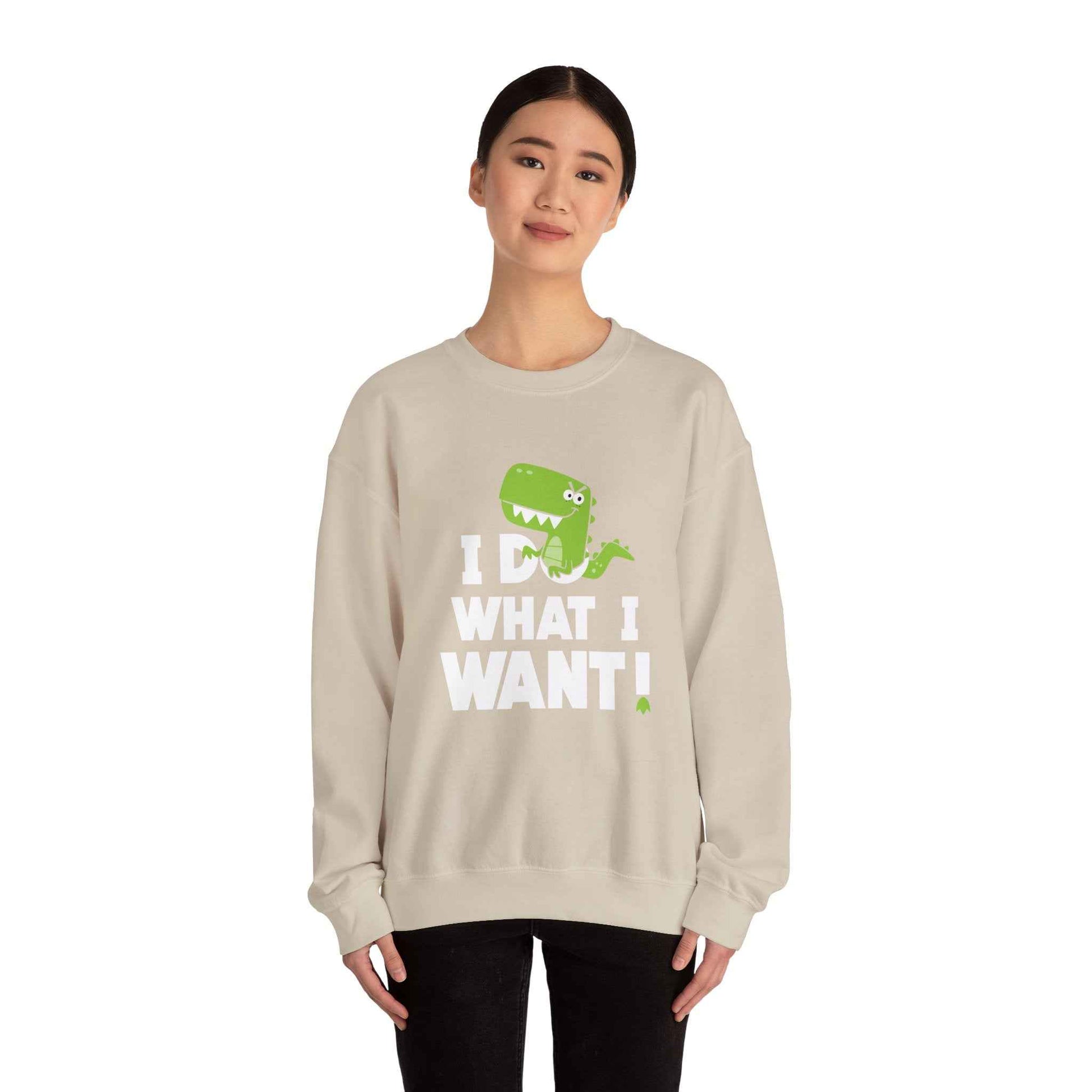 Dinosaur Quote Sweatshirt, Funny Crewneck, Gifts for Kids & Teens, Birthday or Holiday Apparel, Cute Graphic Sweater