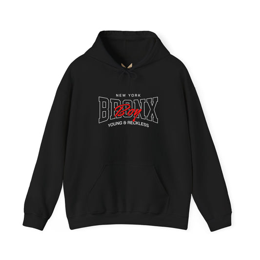 Bronx-themed Unisex Hoodie, Cozy Sweatshirt, Streetwear, Gift for Him/Her, New York Apparel, Young & Reckless Style Printify