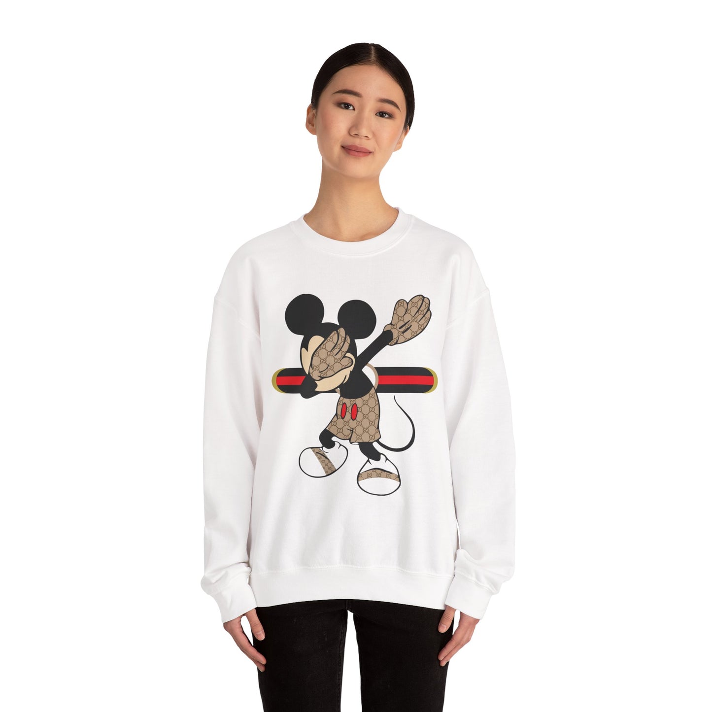 Mickey Mouse Graphic Crewneck Sweatshirt, Unisex Warm Casual Wear, Perfect for Disney Fans, Gift for Birthdays, Cozy Lounge Top Printify