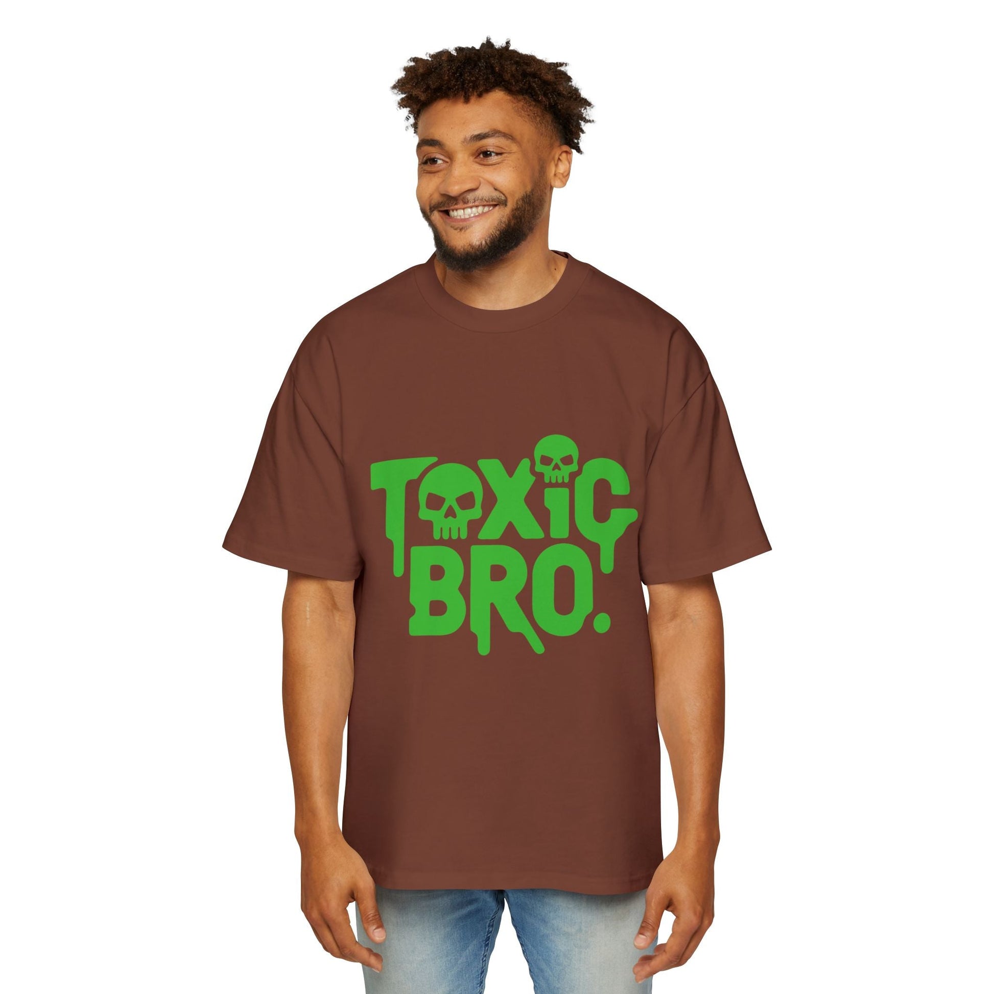 Toxic Bro Oversized Tee, Men's Graphic T-Shirt, Casual Streetwear, Gift for Him, Summer Style, Statement Shirt - Maklenn
