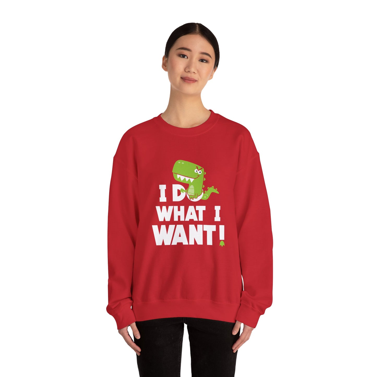 Dinosaur Quote Sweatshirt, Funny Crewneck, Gifts for Kids & Teens, Birthday or Holiday Apparel, Cute Graphic Sweater Printify