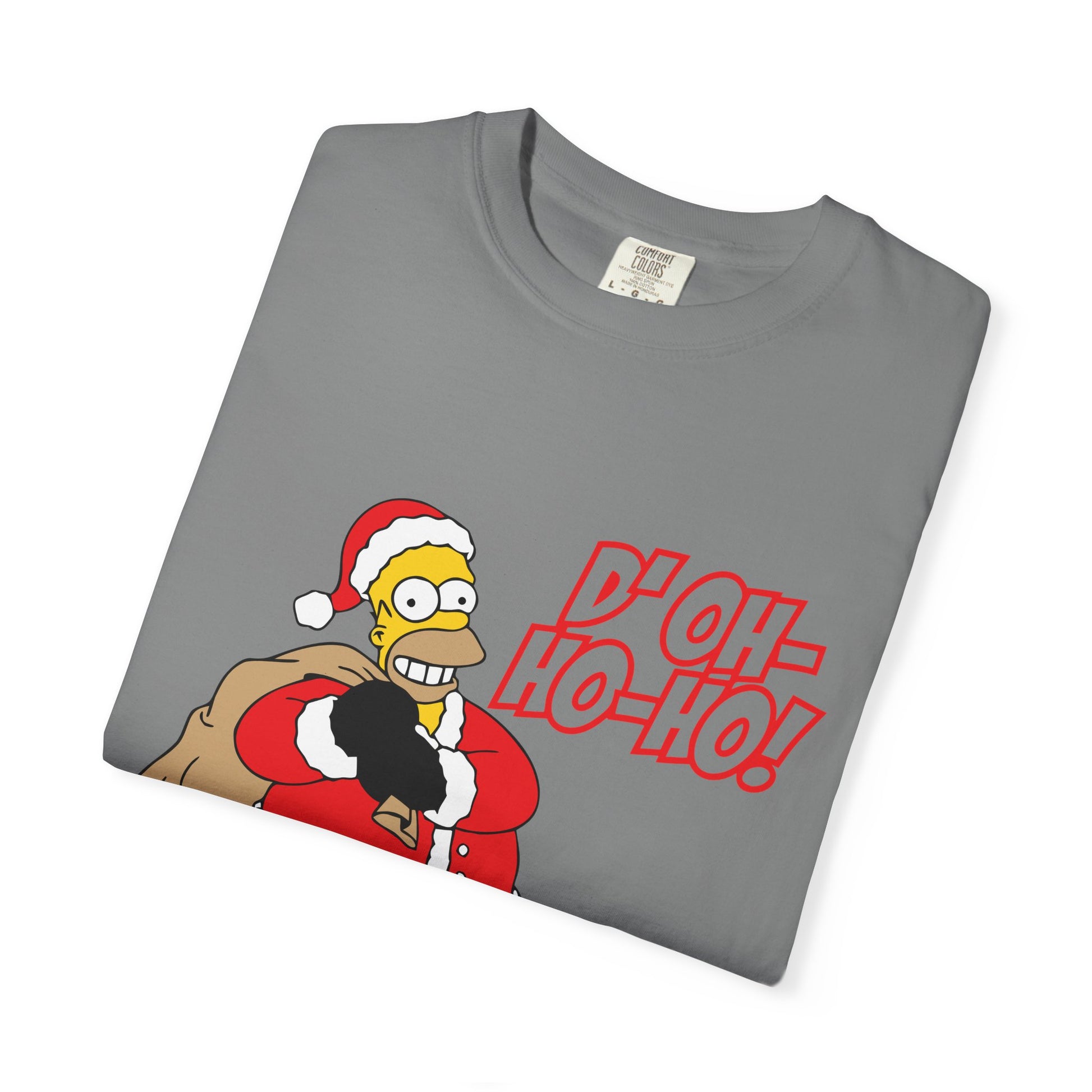 Holiday Cartoon Santa Tee — "D'oh-Ho-Ho!" Christmas T-Shirt Printify