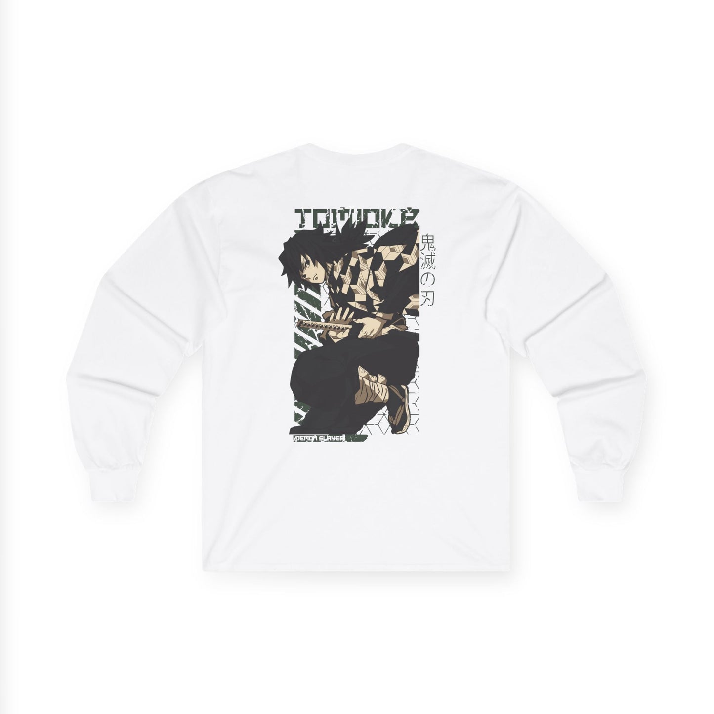 Long Sleeve Tee - Giyu Tomioka Water Hashira Demon Slayer Design Printify