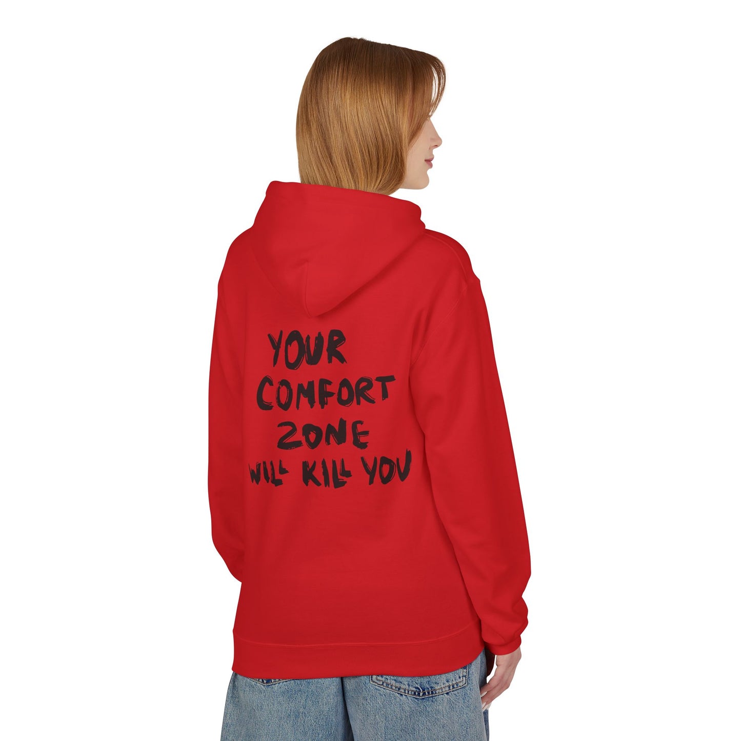Comfort Zone Hoodie - Inspirational Quote Sweater, Motivational Gift, Cozy Fleece, Unisex Apparel for Everyday Wear, Perfect for [...] Printify