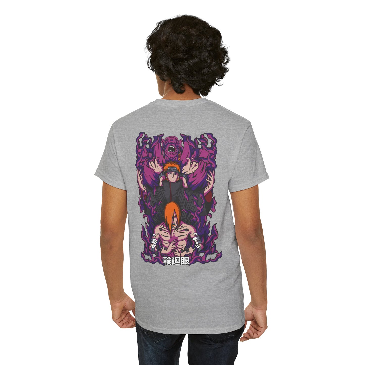 Anime Demon Trio Graphic Tee — Back Print with Small Front Logo