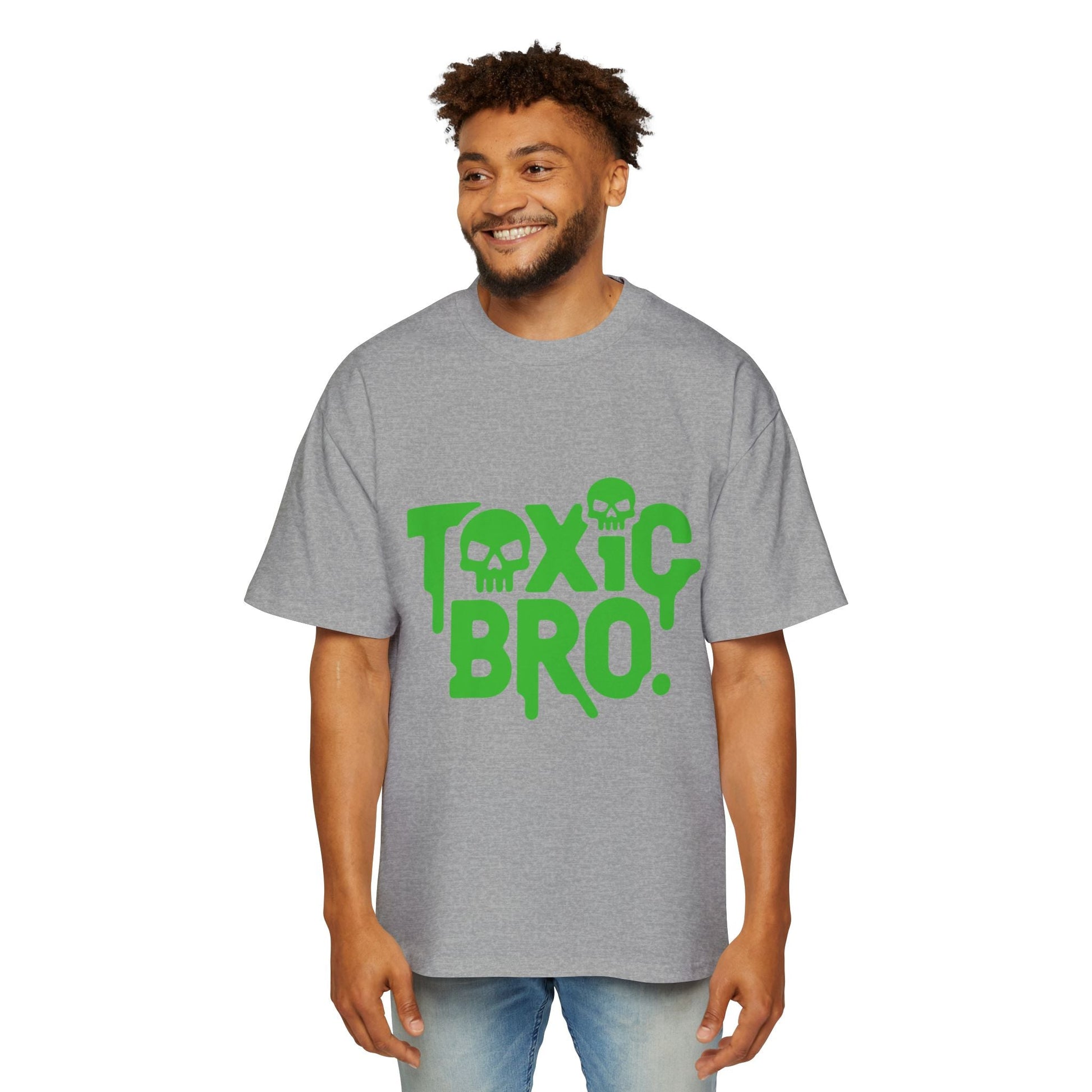 Toxic Bro Oversized Tee, Men's Graphic T-Shirt, Casual Streetwear, Gift for Him, Summer Style, Statement Shirt - Maklenn