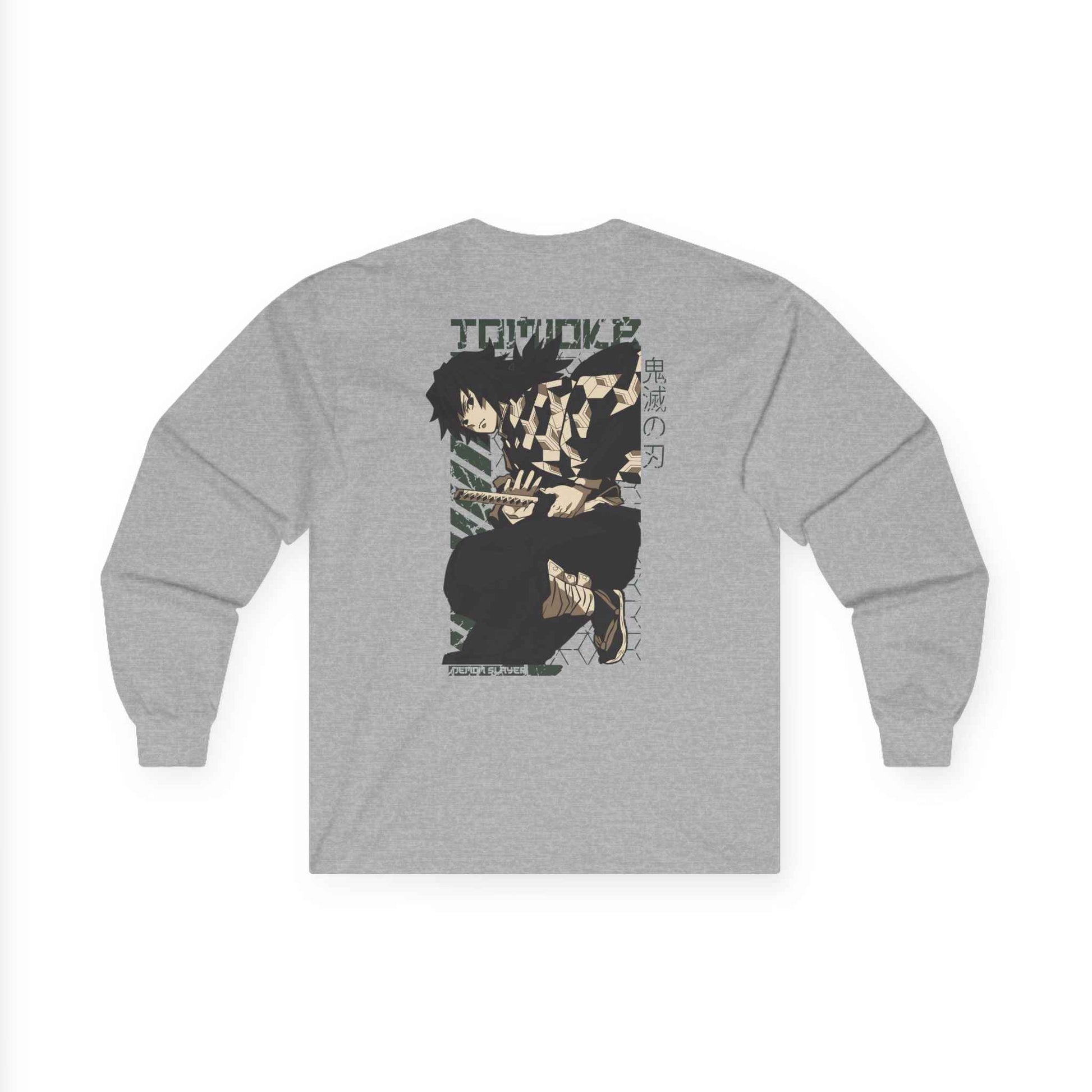 Long Sleeve Tee - Giyu Tomioka Water Hashira Demon Slayer Design