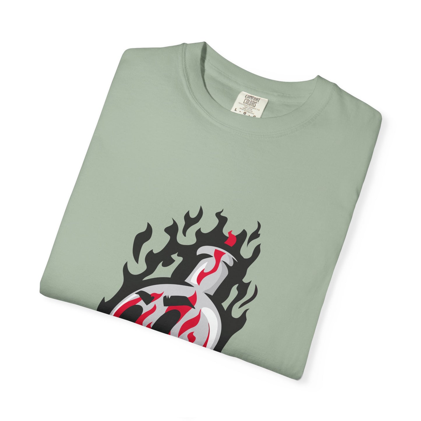 Flame Graphic T-shirt for Unisex, Casual Summer Wear, Gift for Music Lovers, Vibrant Artwork Tee, Trendy Fashion Top Printify