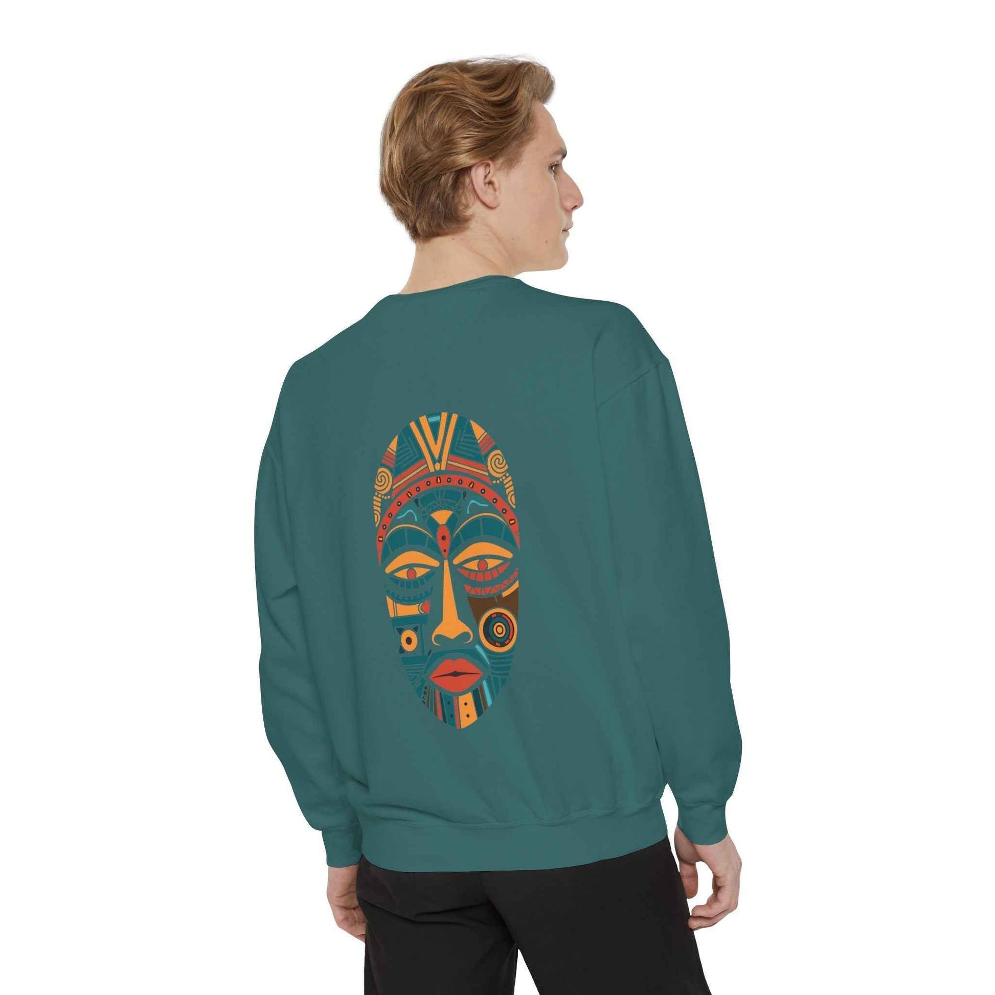 Artistic Unisex Sweatshirt - Colorful Face Design, Cozy Casual Wear, Perfect for Gifts, Fall Fashion, Unique Style