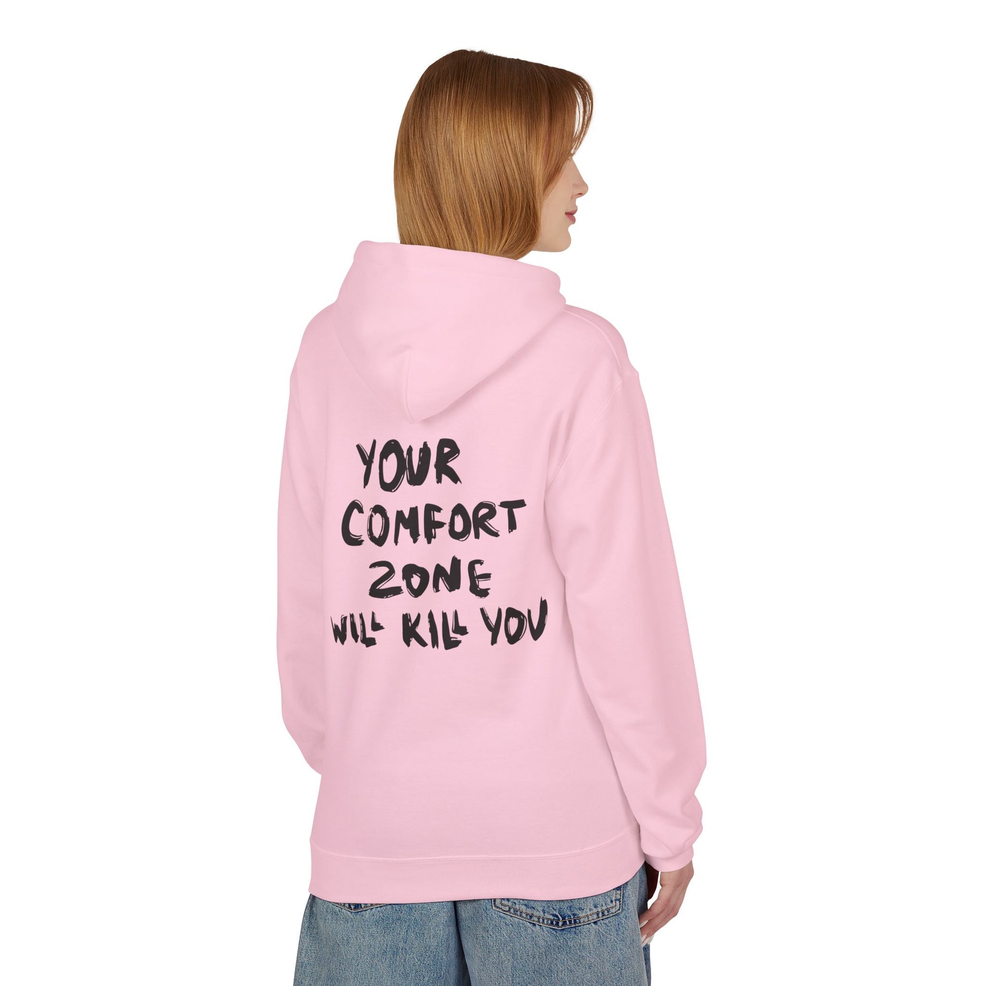 Comfort Zone Hoodie - Inspirational Quote Sweater, Motivational Gift, Cozy Fleece, Unisex Apparel for Everyday Wear, Perfect for [...] Printify