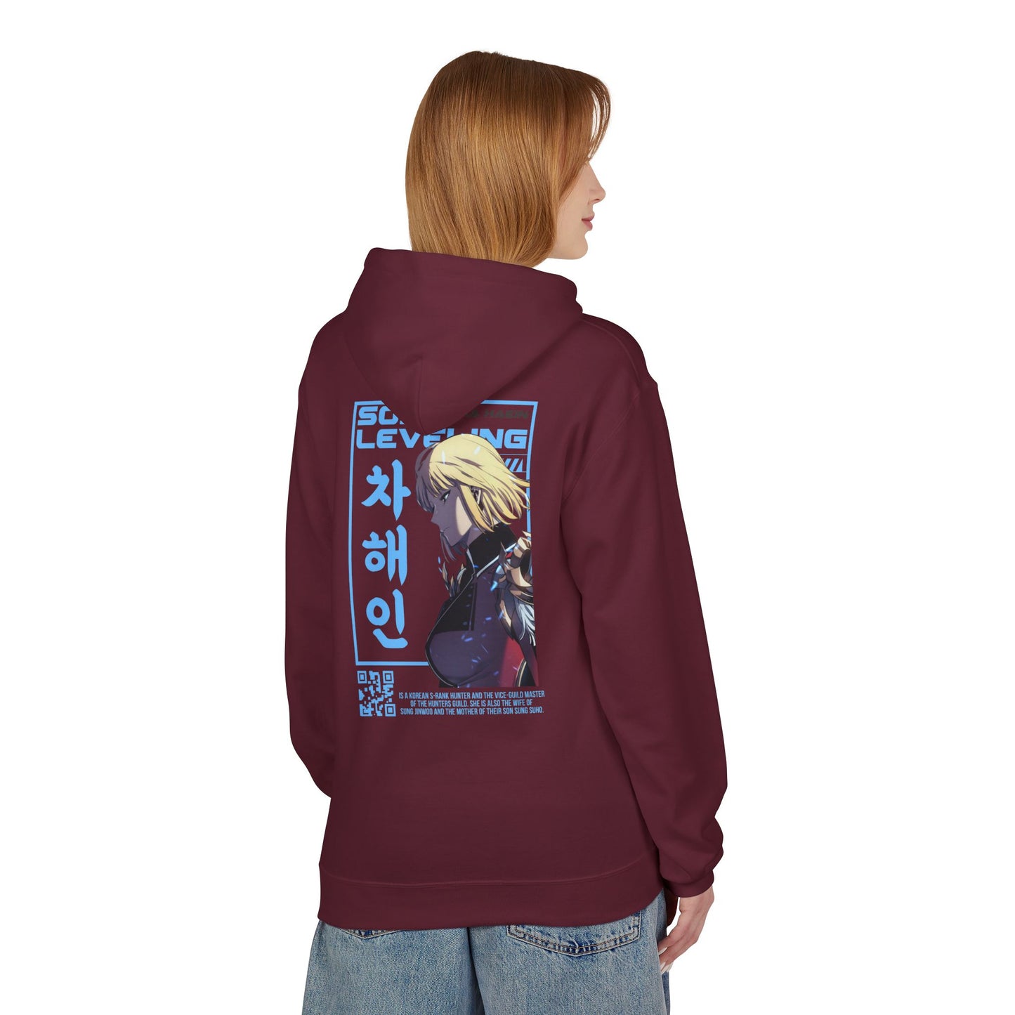 Hoodie — Solo Leveling Anime Graphic Pullover (Korean Text)