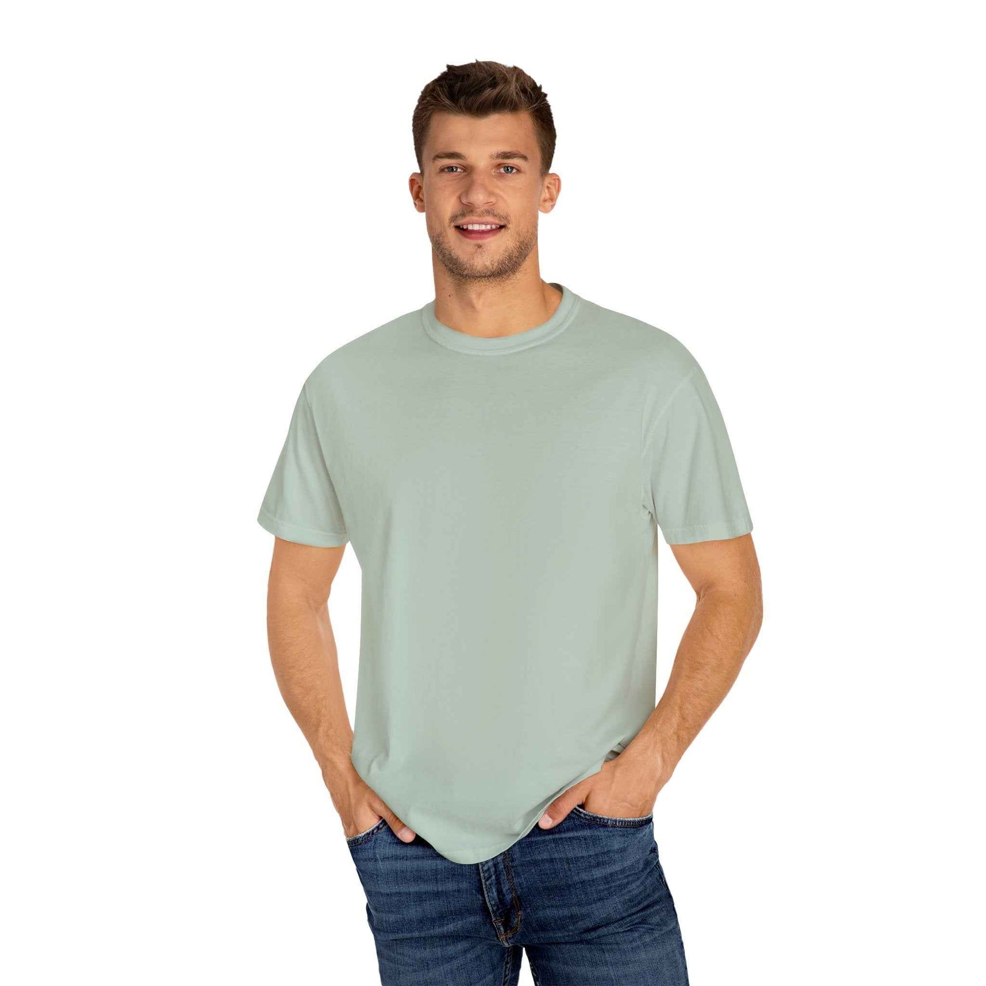 Funny Unisex Garment-Dyed T-shirt, Casual Humor Tee, Stop Thinking Start Drinking Shirt, Gift for Friends, Party Wear, Graphic Tee