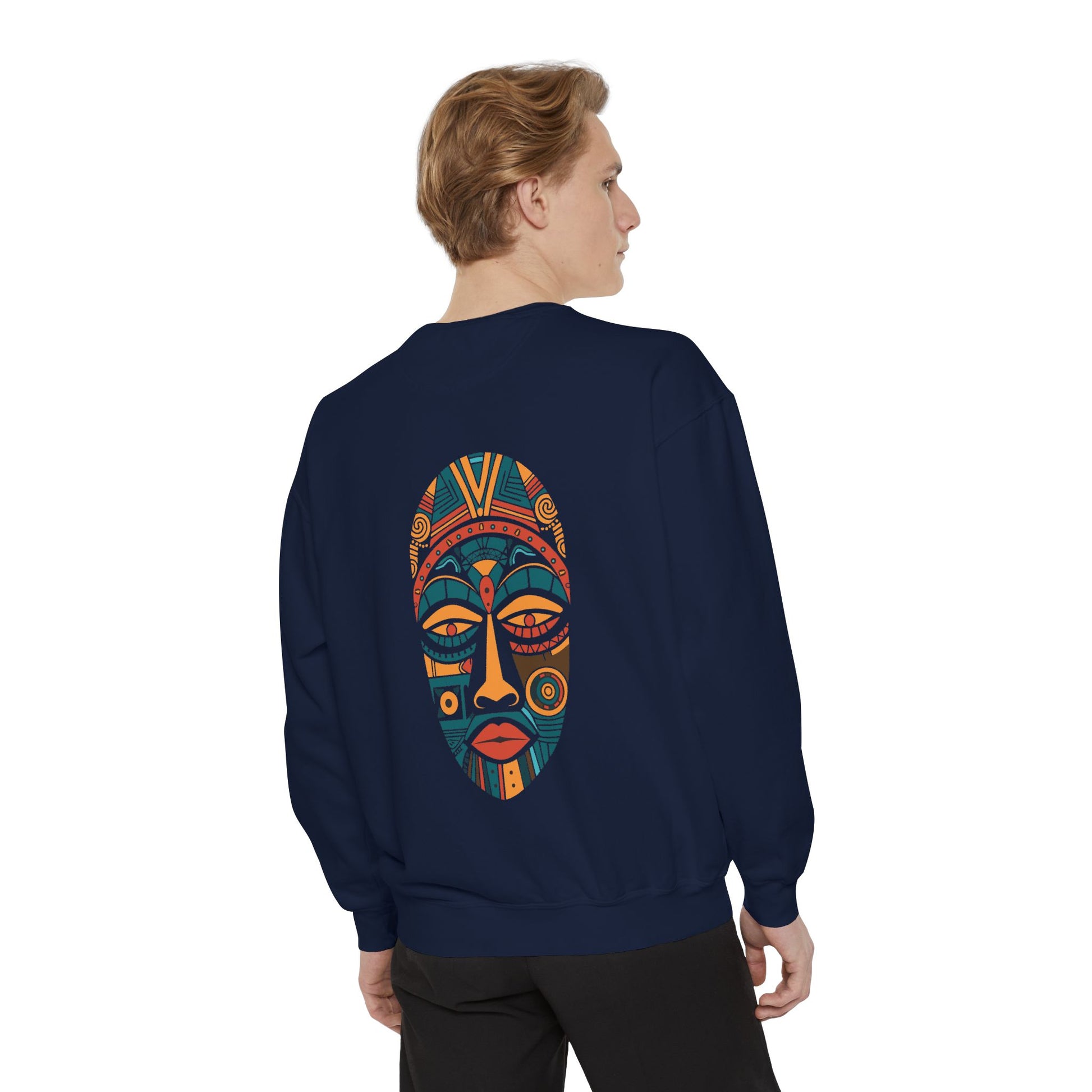 Artistic Unisex Sweatshirt - Colorful Face Design, Cozy Casual Wear, Perfect for Gifts, Fall Fashion, Unique Style Printify