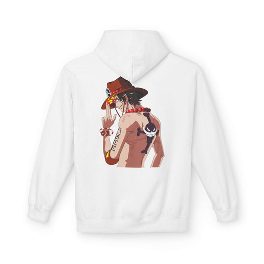 Portgas D Ace Fire Fist One Piece Streetwear – Premium Crewneck Sweatshirt | Maklenn – Front View