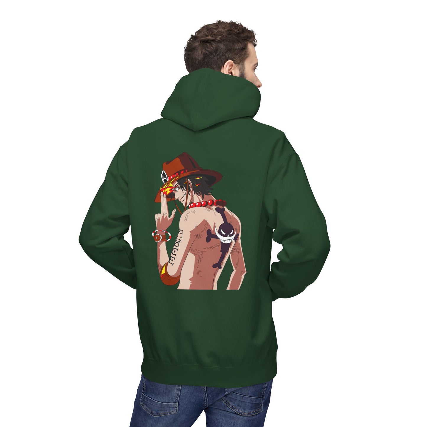 One Piece Ace Graphic Hoodie — Anime Pirate Crew Sweatshirt