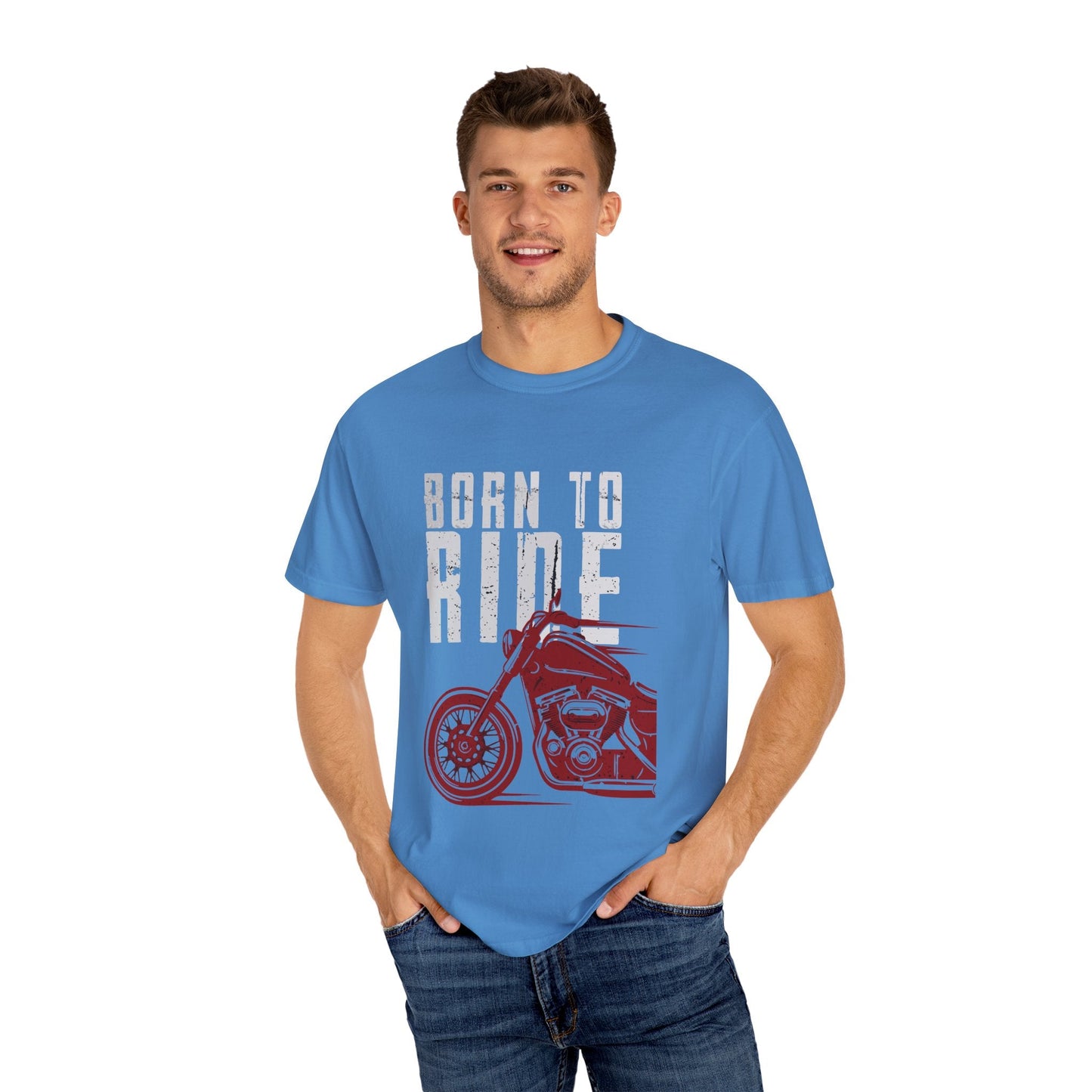 Born to Ride Motorcycle T-Shirt, Unisex Tee, Biker Apparel, Gift for Motorcycle Lovers, Casual Wear, Adventure Enthusiast Shirt - Maklenn