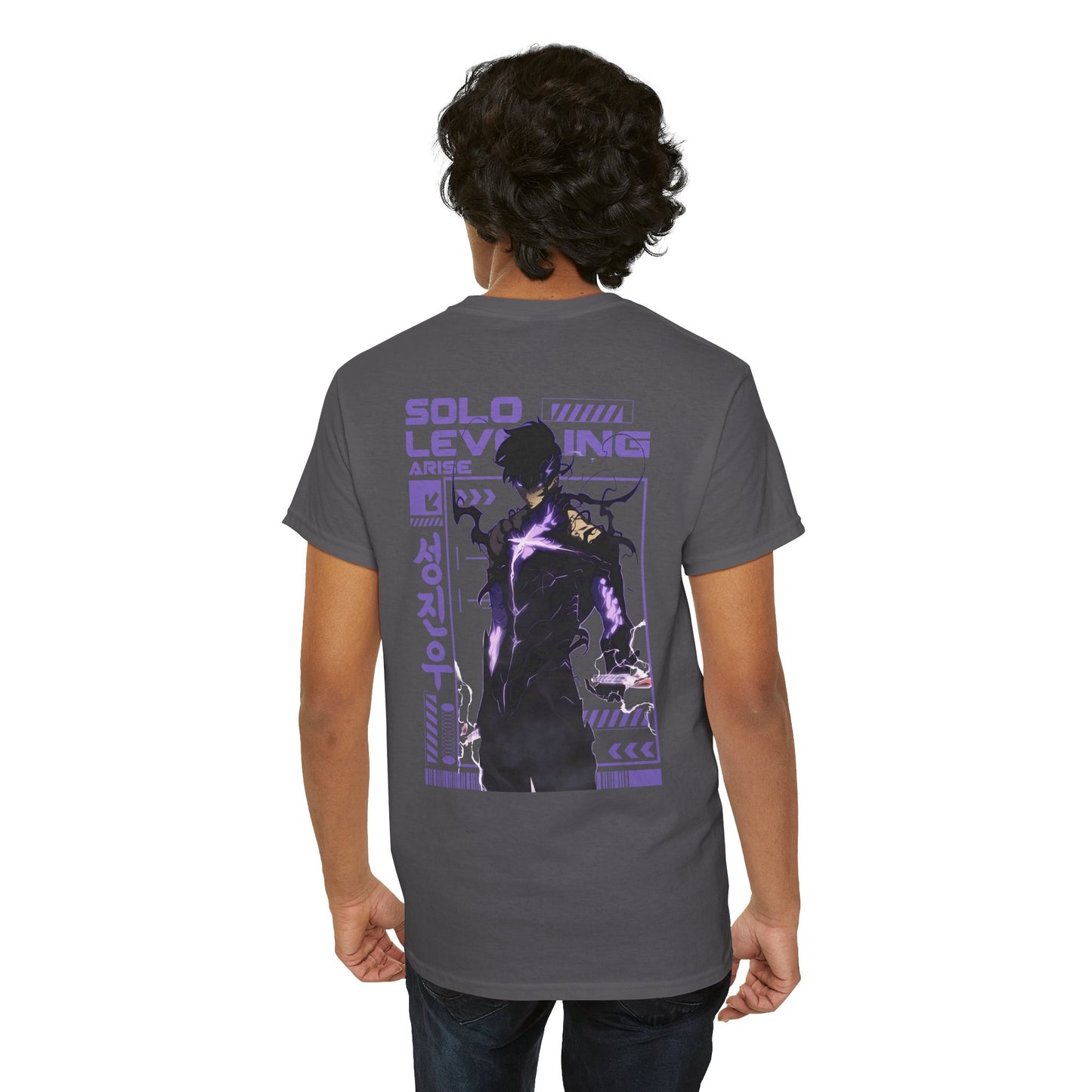 Solo Leveling Graphic Tee — Anime Manga Backprint Shirt