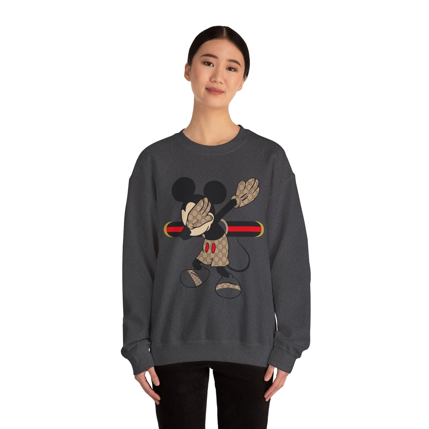 Mickey Mouse Graphic Crewneck Sweatshirt, Unisex Warm Casual Wear, Perfect for Disney Fans, Gift for Birthdays, Cozy Lounge Top Printify