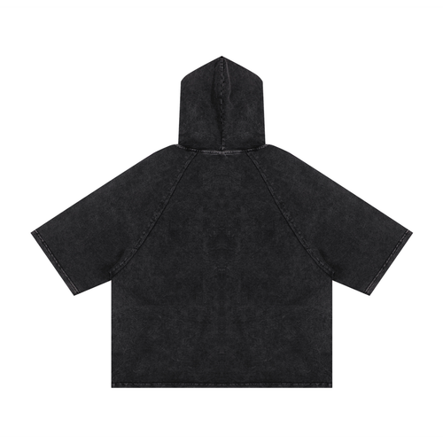 Snow Washed Hooded Boxy T-Shirt