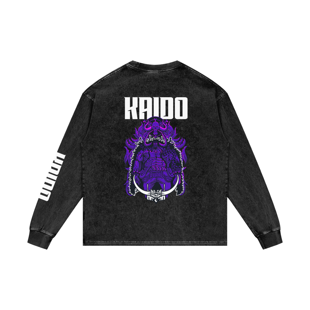 Kiado | One Piece | Acid Wash Oversize Long Sleeve T-Shirt ODMPOD